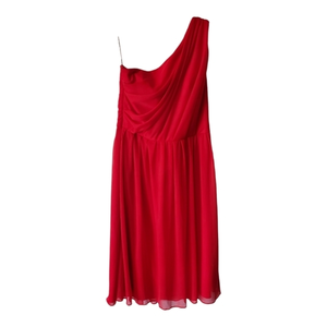 Alfred‎ Sung one shoulder red dress D652